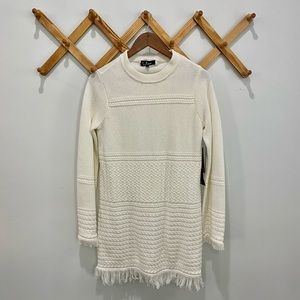 Boho sweater mini dress